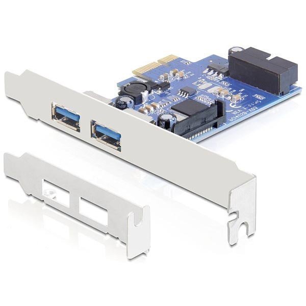 DeLOCK PCI-Express x1 kortti 2xUSB A na 19-Pin USB3.0 LP bracket