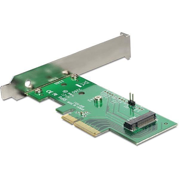 DeLOCK ohjainkortti PCI-E 2.0 x4 SATA 6 1xmSATA 3x SATA 7-pin