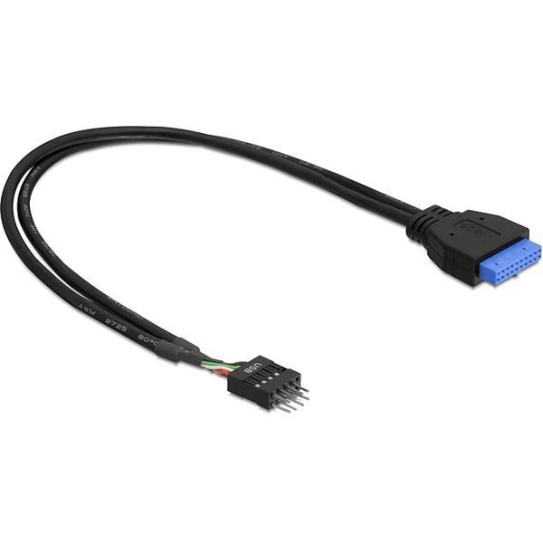 DeLOCK sisäinen kaapeli USB 3.0-USB 2.0 IDC20 na- IDC10 ur 0 3m musa