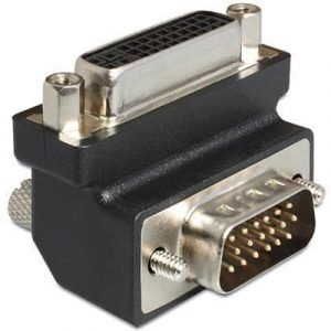 Delock Adapter Dvi 24+5 Female / Vga 15 Pin Male 90°angled 29-nastainen Yhdistelmä-dvi Naaras 15-nastainen Hd D-sub (hd-15) Uros