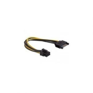 Delock Power Cable 15-nastainen Serial Ata Virtaliitin Uros 6-nastainen Pci Express Virtaliitin Uros 0.21m