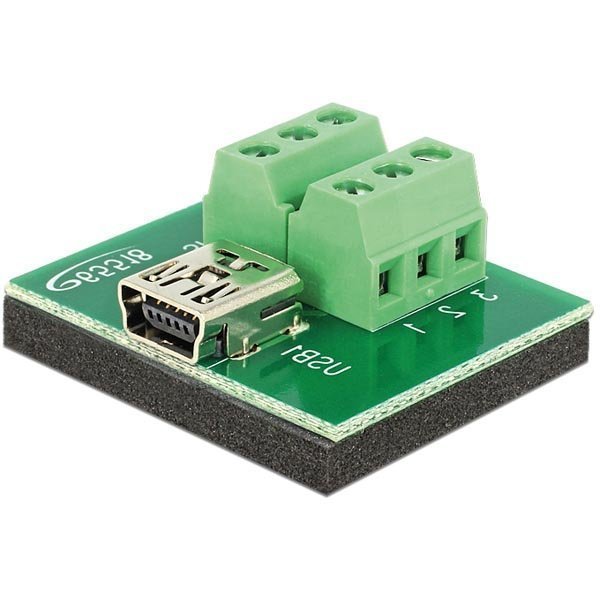 Delock Sovitin Mini USB naaras > Terminal Block 6 pin