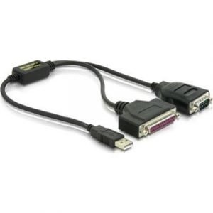 Delock Usb Parallel And Serial 0.5m 4-nastainen Usb Tyyppi A Uros Rs232 Uros