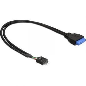 Delock Usb-kaapeli 19 Pin Usb 3.0 Pin Header Naaras 8 Pin Usb 2.0 Header Uros Musta Usb / Usb 2.0 0.3m