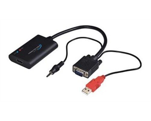 Delta Hdmi To Vga Adapter With Sound 19-nastainen Hdmi Tyyppi A Naaras 15-nastainen Hd D-sub (hd-15) Uros