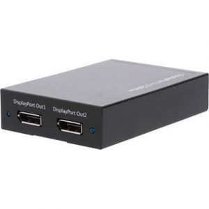 Deltaco 2-port Displayport-splitter Black