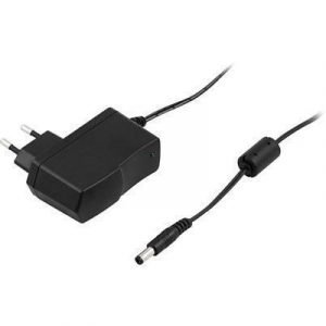 Deltaco Adapter 100-240v 12v 1a Europlug (power Cee 7/16) Male Power Female Black 1.5m