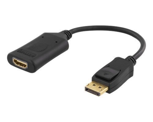 Deltaco Adapter Active 4k At 60hz Black 20-nastan Näyttöporttiliitin Uros 19-nastainen Hdmi Tyyppi A Naaras