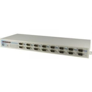 Deltaco Adapter Usb 16xserial Rs232 Db9ha 19 Rack Usb Type B Male Vga Female Grey 0m