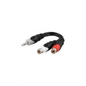 Deltaco Audio Adaptor Rca Naaras Miniliitin: Stereo 3