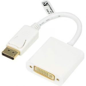 Deltaco Dp-dvi15 20 Pin Displayport Male Dvi-i Female White 0.2m