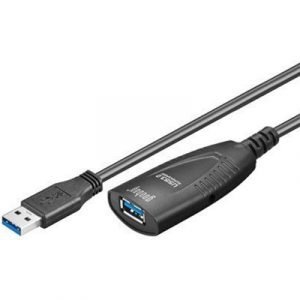 Deltaco Extension Usb 3.0 Type A M-f 5m Black 4-nastainen Usb Tyyppi A Uros 4-nastainen Usb Tyyppi A Naaras Musta 5m