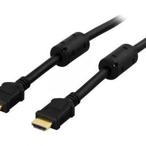 Deltaco Hdmi-1050 19-nastainen Hdmi Tyyppi A Uros 19-nastainen Hdmi Tyyppi A Uros Musta 5m