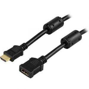 Deltaco Hdmi-125 19-nastainen Hdmi Tyyppi A Uros 19-nastainen Hdmi Tyyppi A Naaras Musta 5m