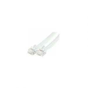 Deltaco Phone Cable Rj-12 Uros Rj-12 Uros Valkoinen 2m