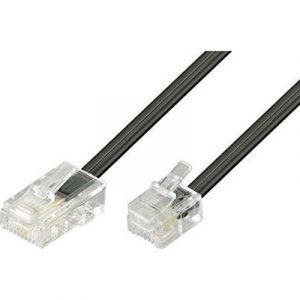 Deltaco Phone Cable Rj-45 Uros Rj-11 Uros Musta 3m