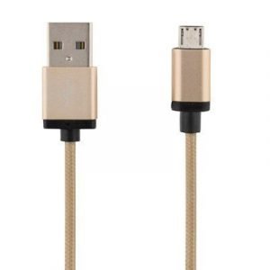 Deltaco Prime Micro-111 4-nastainen Usb Tyyppi A Uros 5 Pin Micro-usb Type B Uros Kulta Usb / Usb 2.0 1m