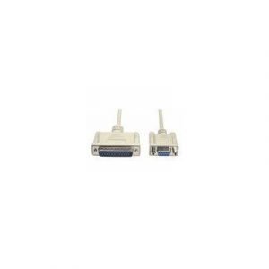 Deltaco Serial Cable 25-nastainen D-sub (db-25) Uros 9-nastainen D-sub (db-9) Naaras Harmaa 3m