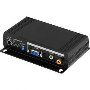 Deltaco Signal Converter Vga Hdmi S/pdif/1080p 15-nastainen Hd D-sub (hd-15) Miniliitin: Stereo 3
