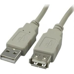 Deltaco Usb 2.0 Ext A-a 2.0m 4-nastainen Usb Tyyppi A Uros 4-nastainen Usb Tyyppi A Naaras Harmaa 2m