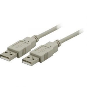 Deltaco Usb 2.0 Type A-a Male-male 3.0m 4-nastainen Usb Tyyppi A Uros 4-nastainen Usb Tyyppi A Uros Harmaa 3m