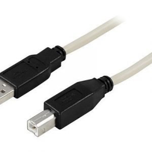 Deltaco Usb-kaapeli 4-nastainen Usb Tyyppi A Uros 4-nastainen Usb Tyyppi B Uros Beige 1.8m