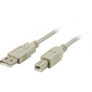 Deltaco Usb-kaapeli 4-nastainen Usb Tyyppi A Uros 4-nastainen Usb Tyyppi B Uros Harmaa 5m