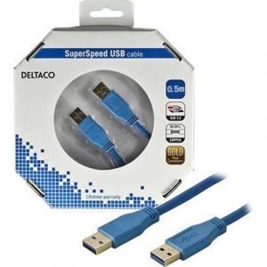 Deltaco Usb-kaapeli 9 Pin Usb Type A Uros 9 Pin Usb Type A Uros Sininen Usb / Usb 2.0 / Usb 3.0 0.5m