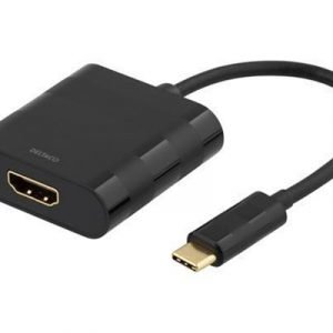 Deltaco Usbc-hdmi Ulkoinen Videoadapteri Tyypin C Usb Uros 19-nastainen Hdmi Tyyppi A Naaras