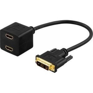 Deltaco Video Adapter 24-nastainen Digitaalinen Dvi Uros 19-nastainen Hdmi Tyyppi A Naaras