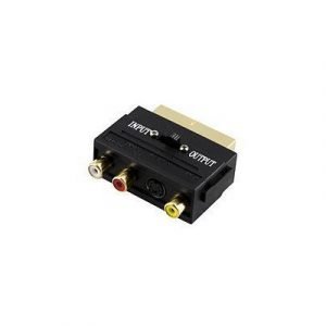 Deltaco Video / Audio Adapteri 4-nastainen Mini-din Rca Naaras Scart Uros