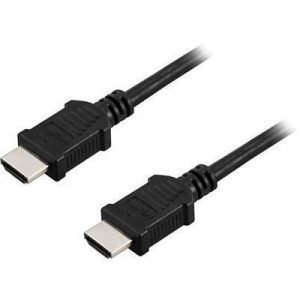 Deltaco Video / Audio / Network Cable 19-nastainen Hdmi Tyyppi A Uros 19-nastainen Hdmi Tyyppi A Uros Musta 3m