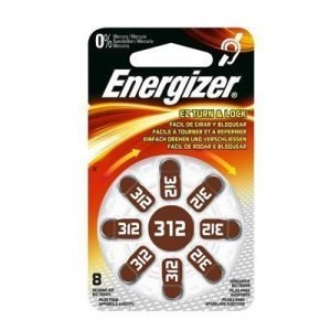 Energizer Battery Zinc Air 312 Hearing Aid 8-pack