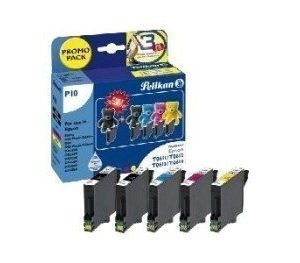 Epson Stylus DX 4200 Inkjet Cartridge Pelikan P10 4+1 Pack Black Cyan Magenta Yellow