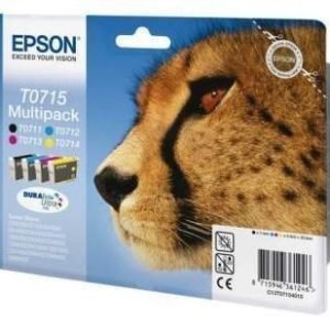 Epson Stylus S 20 Stylus SX 200 Inkjet Cartridge T0715 4 Pack Black Cyan Magenta Yellow