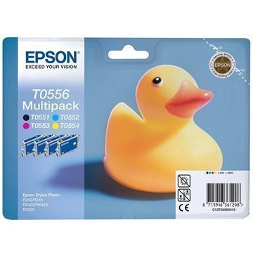 Epson T0556 Mustepatruunapaketti Stylus Photo R RX Sarjoille 4 Väriä