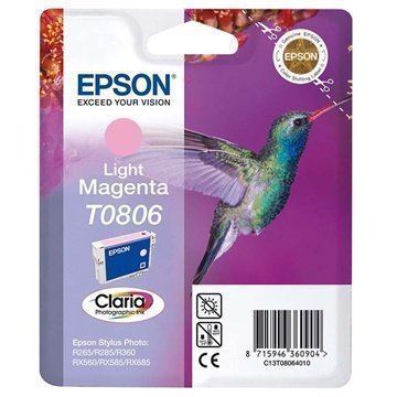 Epson T0806 Mustepatruuna Stylus Photo P PX R RX Sarjoille Vaalea Magenta