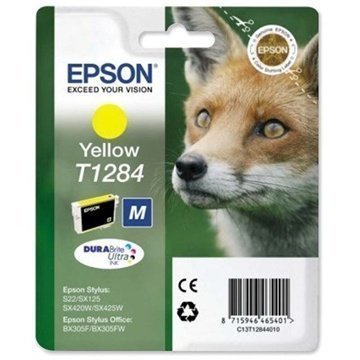 Epson T1284 Mustepatruuna Stylus S SX Office Sarjoille Keltainen