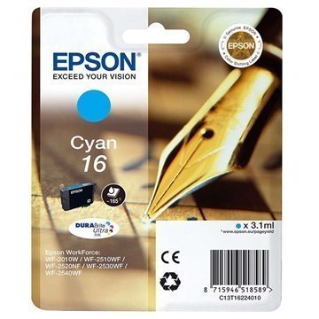 Epson T1622 Mustepatruuna WorkForce 2000 2500 2600 Sarjat Syaani