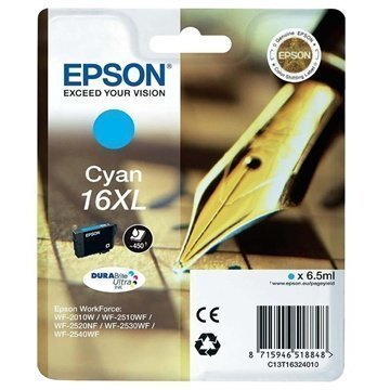 Epson T1632 Mustepatruuna XL WorkForce 2000 2500 2600 Sarjat Syaani