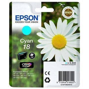 Epson T1802 Mustepatruuna Expression Home XP-102 202 302 Sarjat Syaani