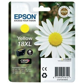 Epson T1814 Mustepatruuna XL Expression Home XP-102 202 Sarjat Keltainen