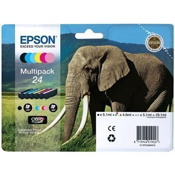 Epson T2428 Mustepatruunapaketti Expression Photo XP Sarjat 6 Väriä