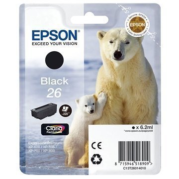 Epson T2601 Mustepatruuna Expression Premium XP-700 800 Sarjoille Musta
