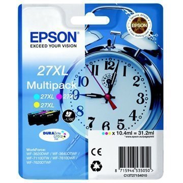 Epson T2715 Mustepatruunapakkaus XL WorkForce 3600 7000 Sarjoille 3 Väriä