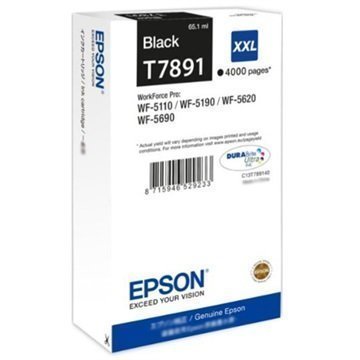 Epson T7891 Mustepatruuna XXL WorkForce Pro 5110 5190 5620 Musta