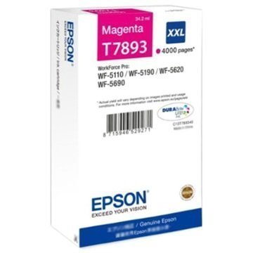 Epson T7893 Mustepatruuna XXL WorkForce Pro 5110 5190 5620 Magenta