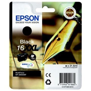 Epson WorkForce WF-2660DWF Mustepatruuna T1681 XXL Musta