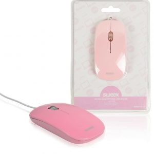 Erittäin ohut optinen USB-hiiri 1000 DPI vaaleanpunainen