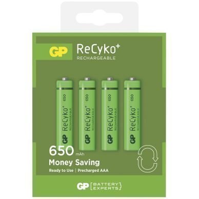 GP BATTERIES GP Recyko 650 mAh AAA/LR03 4:n pakkaus